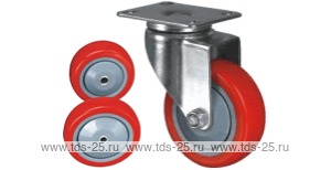 Колесо поворотное с площадкой Lema CF2-TPU-75-75-6