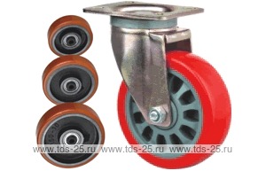 Колесо поворотное с площадкой Lema FC2-TPU-125-230-6I